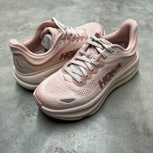 Hoka Bondi 9 Running Shoes Women’s Light Pink Rose Latte 1162012/RLTT - New